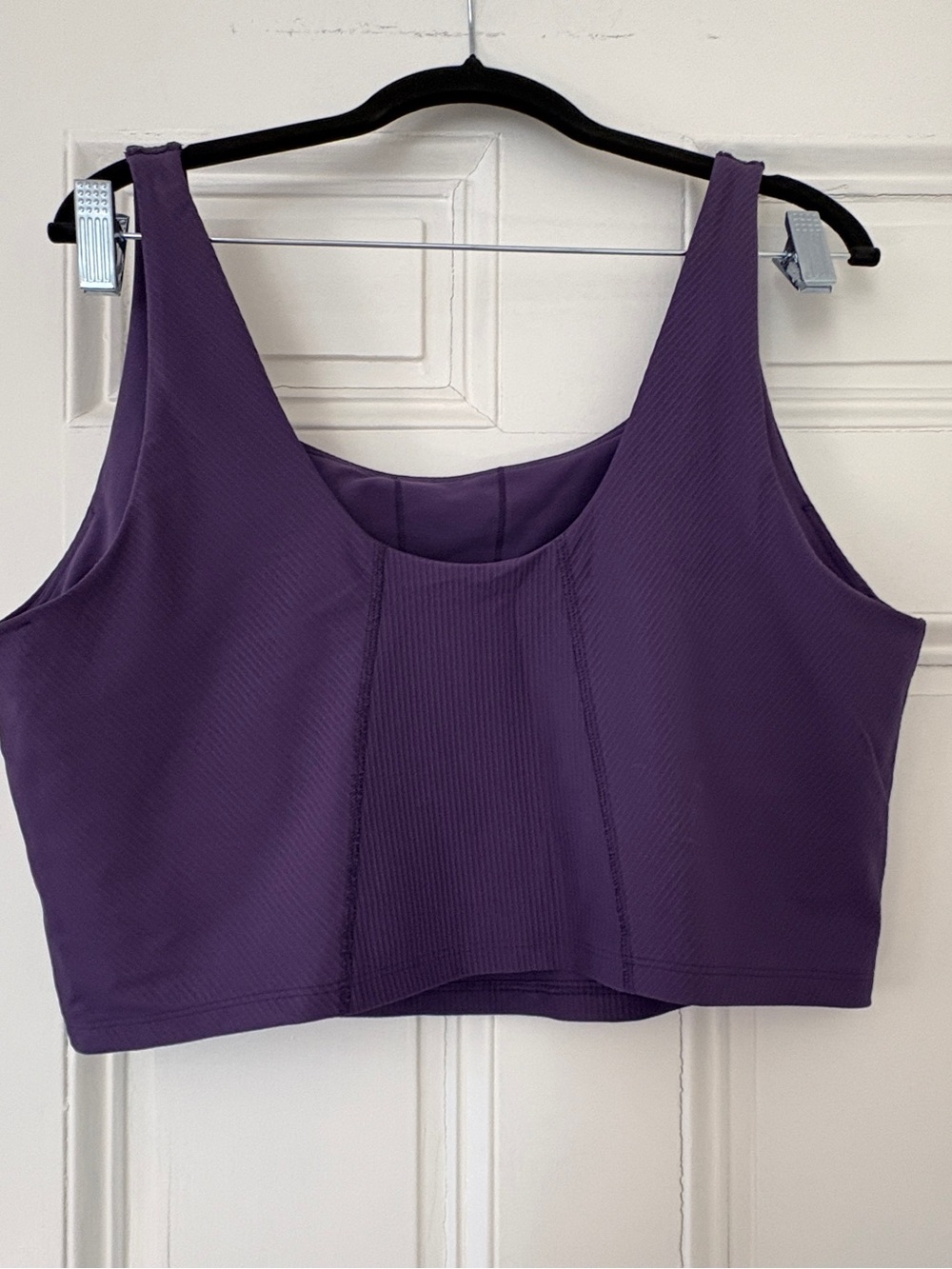 Old Navy Light Support PowerSoft Rib Longline Sports Bra in Purple/ size XXL - Picture 4 of 5